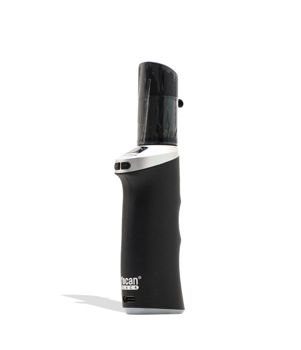 Silver Yocan Black Phaser ACE 2 Concentrate Vaporizer Back  View on White Background